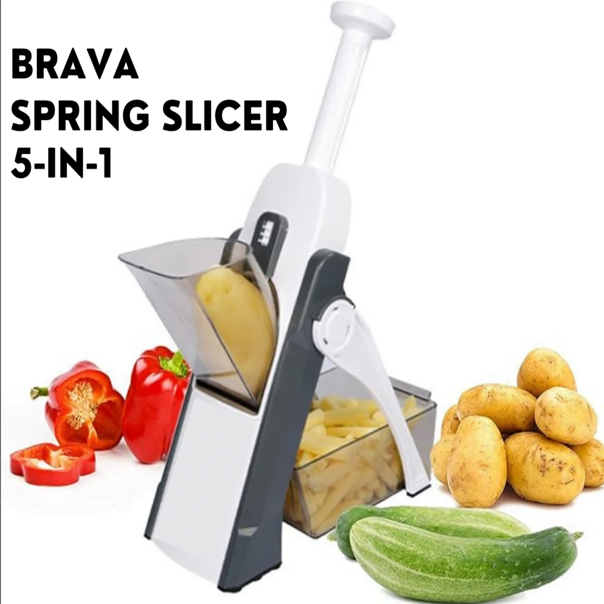 Brava Spring Slicer Vegetable Cutter Multifunctional high quality ABS Vegetable Slicer