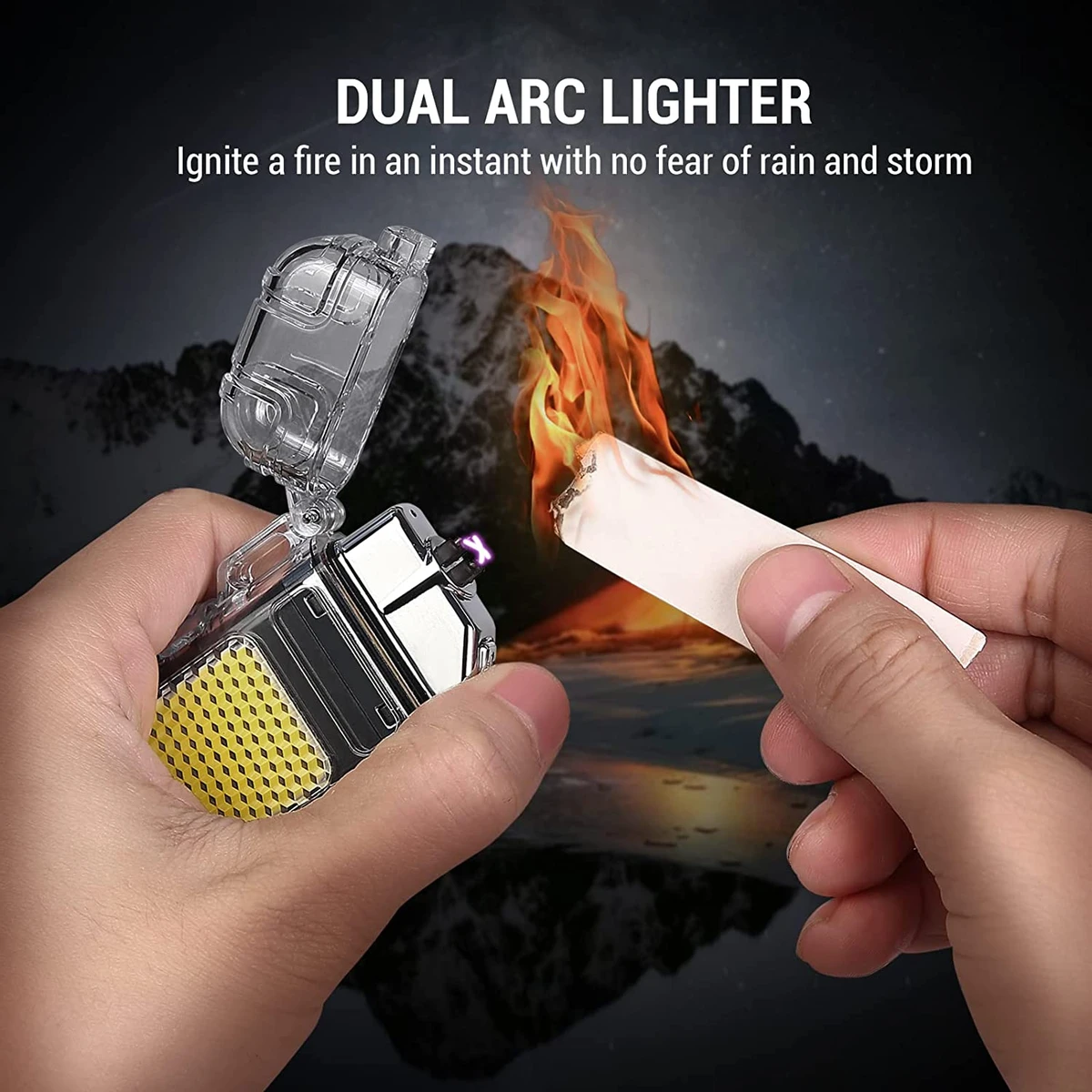 Rechargeable Transparent Lighter and Luminous Flash light