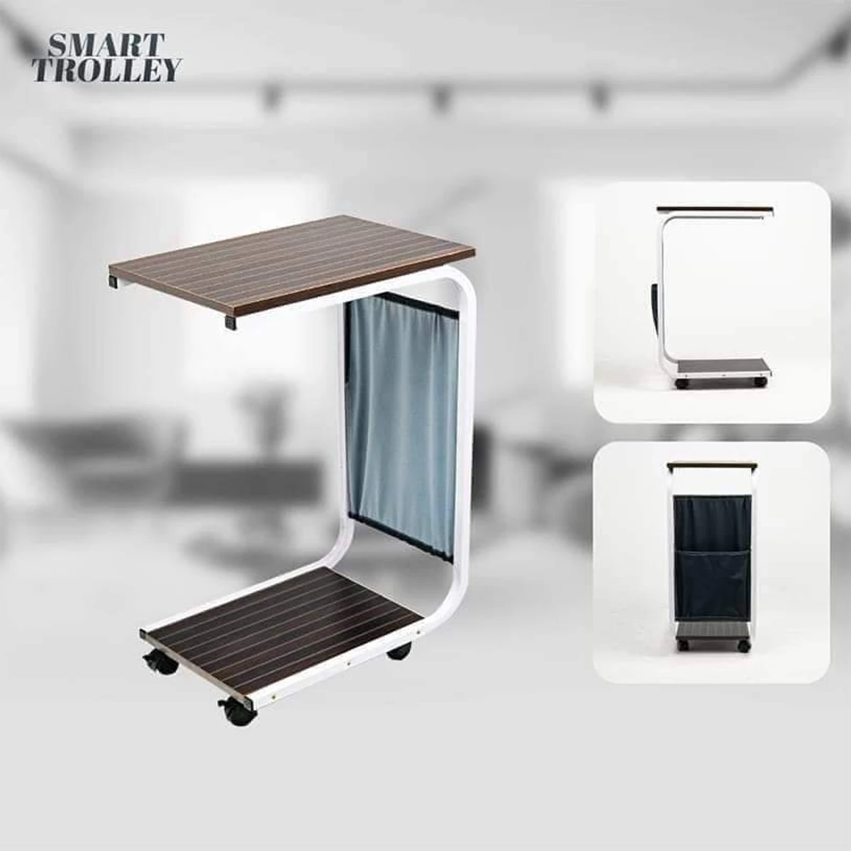 Multi-Purpose Movable Tray Table ( Silver line )