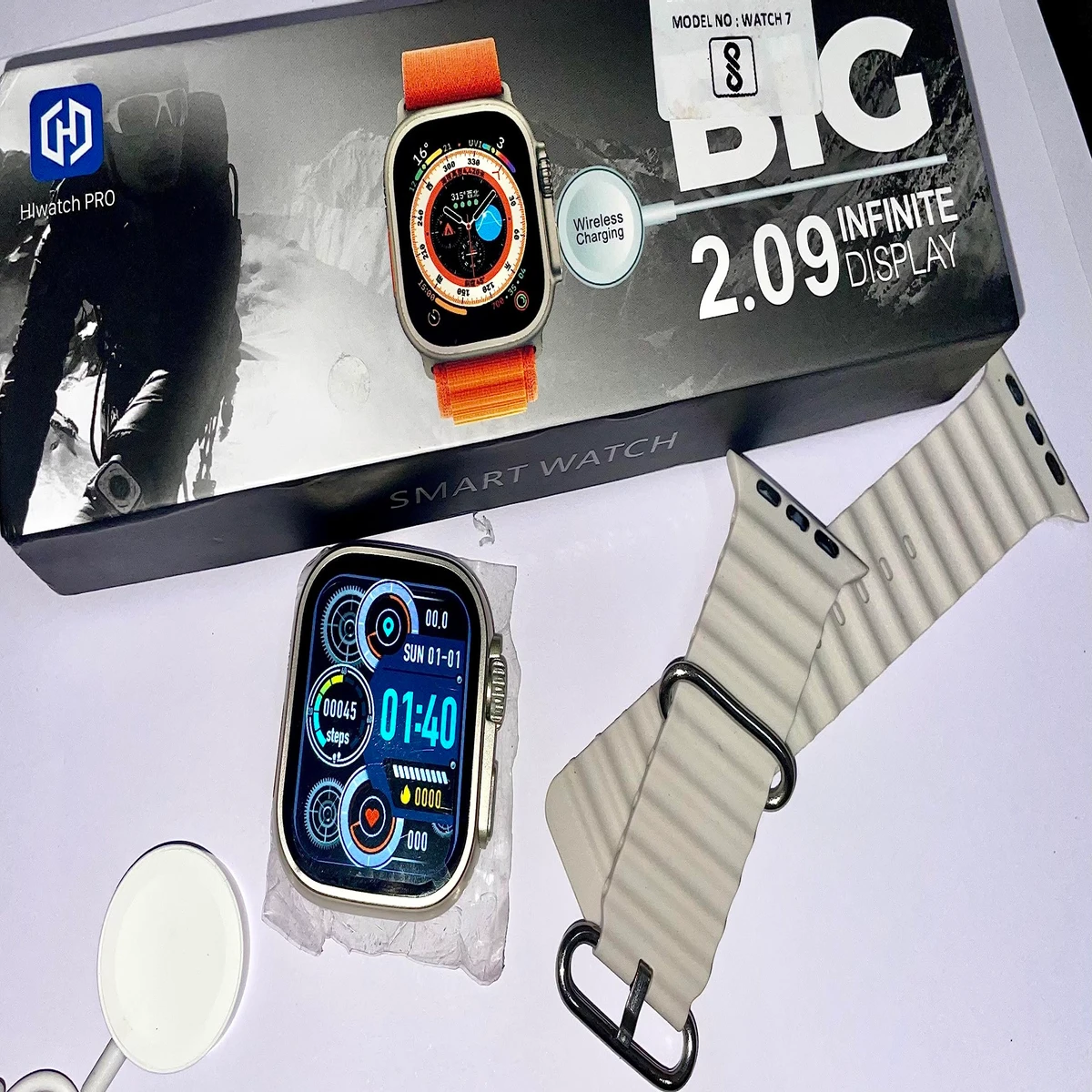 T900 Ultra Men Smart Watch 2.09" HD white